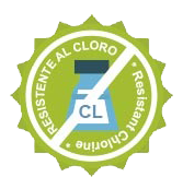 Cesped artificial resistente al cloro